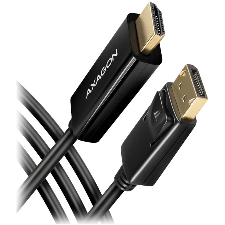 Кабел AXAGON RVD-HI14C2, DisplayPort to HDMI 1.4, 1.8m, 4K/30Hz, позлатени конектори - RVD-HI14C2 - 1