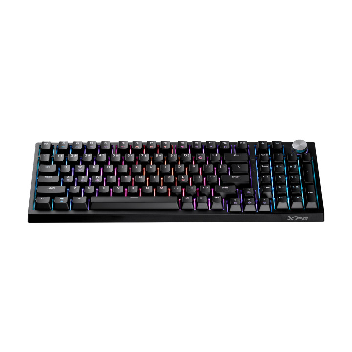 Механична гейминг клавиатура ADATA XPG Sorcerer, USB Type-C, 97/98 Keys, XPG Red Mechanical, Per-Key RGB, 50M Keystrokes - 75261