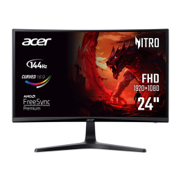 Монитор Acer ED240QP0BI, 23.6" VA 1920x1080 144Hz, 1ms, 99% sRGB, FreeSync, Curved - UM.UE0EE.004 - 1