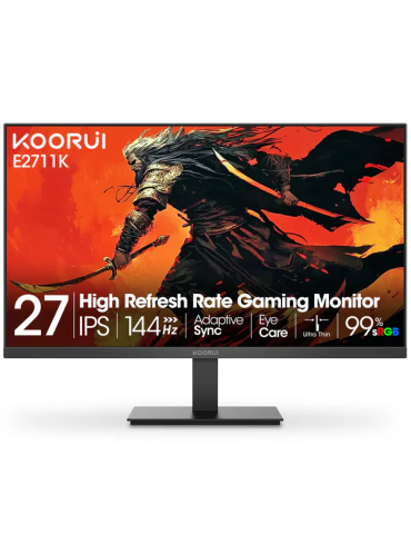 Монитор KOORUI 27 E2711K, 27" IPS FHD 1920x1080 144Hz, 5ms, 99% sRGB - 1