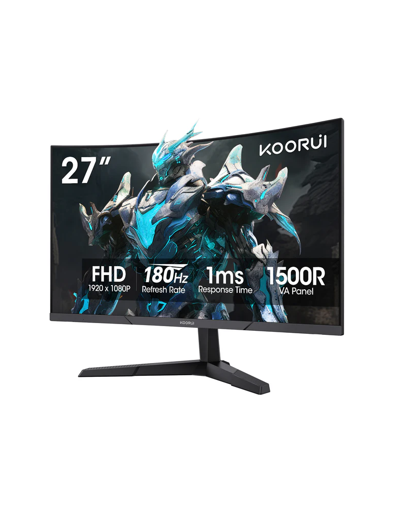 Монитор KOORUI 27E6CA, 27" VA 1920x1080 180Hz, 1ms, R1500 крива, 99% sRGB - 2