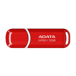 USB флаш памет ADATA UV150, 32GB USB 3.2 Gen1, червена - AUV150-32G-RRD - 1