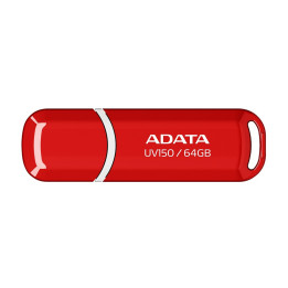 USB флаш памет ADATA UV150, 64GB USB 3.2 Gen1 100MB/s червена - AUV150-64G-RRD - 1