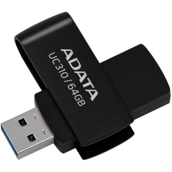 USB флаш памет ADATA UC310, 64GB USB 3.2 Gen1 - UC310-64G-RBK - 1
