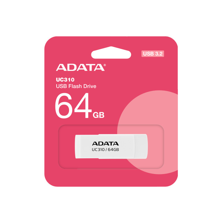 USB флаш памет ADATA UC310, 64GB USB 3.2 Gen1 - UC310-64G-RWH - 2