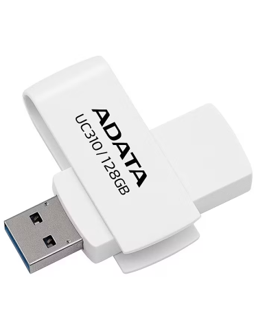 USB флаш памет ADATA UC310, 128GB, USB 3.2 Gen1, бяла - UC310-128G-RWH - 1