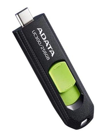 USB флаш памет ADATA UC300, 256GB, USB 3.2 Gen1 Type-C, До 100MB/s - ACHO-UC300-256G-RBK/GN - 1