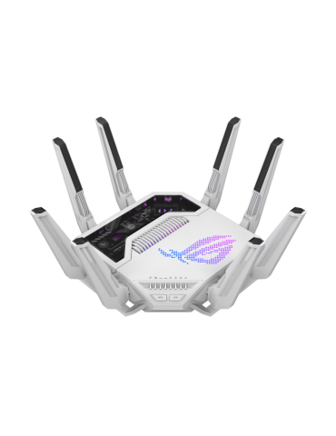 Рутер ASUS ROG Rapture GT-BE19000AI, WiFi 7 BE19000, Tri-Band 2.4GHz/5GHz/6GHz, Quad-core 2.6GHz, 4GB RAM - 90IG09S0-MO9A0C - 1