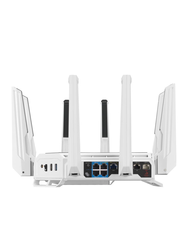 Рутер ASUS ROG Rapture GT-BE19000AI, WiFi 7 BE19000, Tri-Band 2.4GHz/5GHz/6GHz, Quad-core 2.6GHz, 4GB RAM - 90IG09S0-MO9A0C - 5