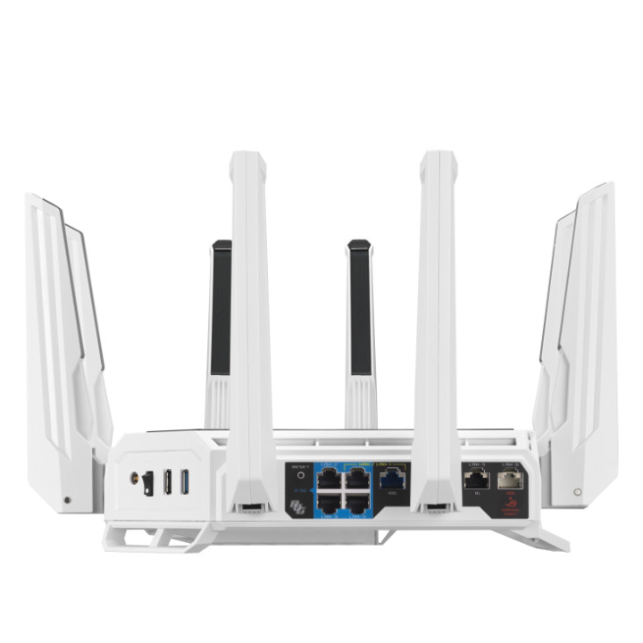 Рутер ASUS ROG Rapture GT-BE19000AI, WiFi 7 BE19000, Tri-Band 2.4GHz/5GHz/6GHz, Quad-core 2.6GHz, 4GB RAM - 90IG09S0-MO9A0C - 5