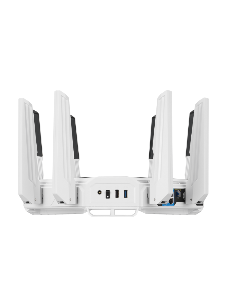 Рутер ASUS ROG Rapture GT-BE19000AI, WiFi 7 BE19000, Tri-Band 2.4GHz/5GHz/6GHz, Quad-core 2.6GHz, 4GB RAM - 90IG09S0-MO9A0C - 6
