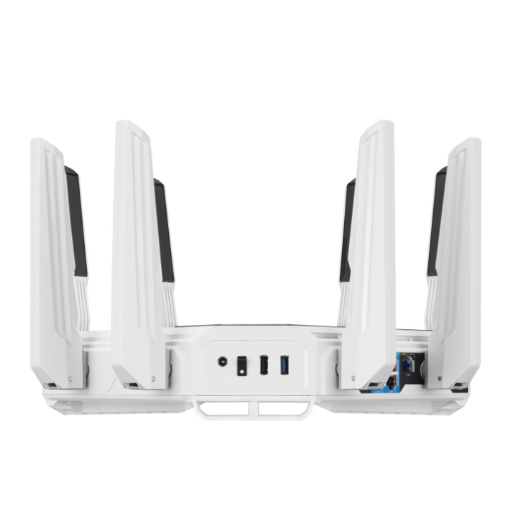 Рутер ASUS ROG Rapture GT-BE19000AI, WiFi 7 BE19000, Tri-Band 2.4GHz/5GHz/6GHz, Quad-core 2.6GHz, 4GB RAM - 90IG09S0-MO9A0C - 6