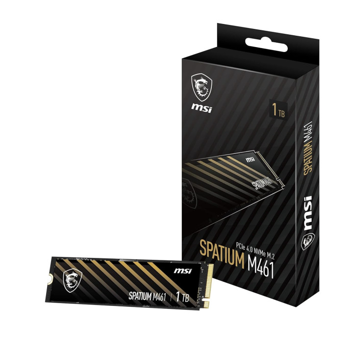 SSD диск MSI SPATIUM M461, 1TB NVMe M.2 PCIe Gen4 5000/3200MB/s - S78-440L1D0-P83 - 3