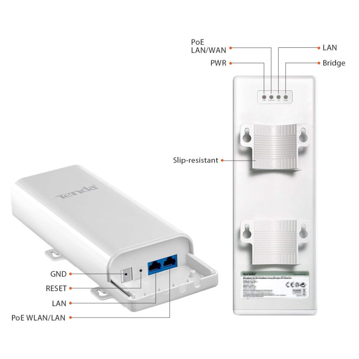 Рутер Tenda O3, 2.4GHz, 150Mbps, 2x10/100Mbps, PoE - 6932849429015 - 5