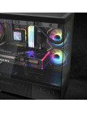 Кутия Zalman Chronix BLACK V2, Middle Tower ATX, Tempered Glass, 3x120mm A-RGB, USB-C - Chronix-BLACK-V2 - 12