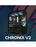 Кутия Zalman Chronix BLACK V2, Middle Tower ATX, Tempered Glass, 3x120mm A-RGB, USB-C - Chronix-BLACK-V2 - 13