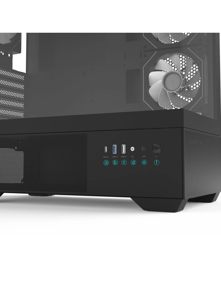 Кутия Zalman Chronix BLACK V2, Middle Tower ATX, Tempered Glass, 3x120mm A-RGB, USB-C - Chronix-BLACK-V2 - 15