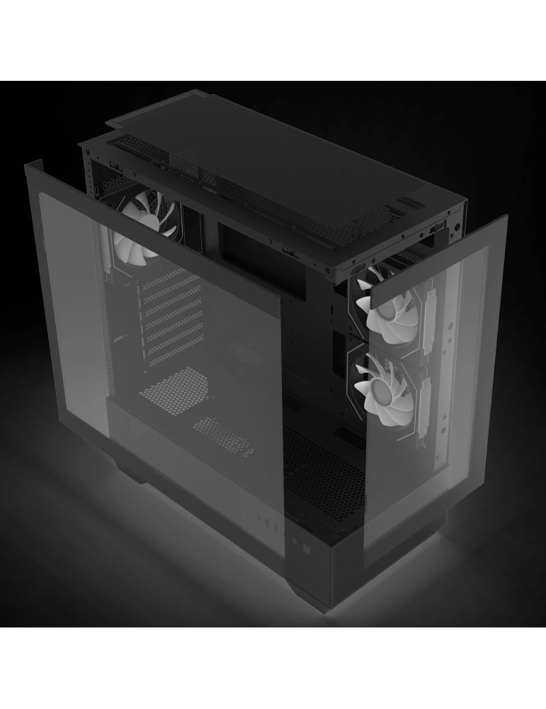 Кутия Zalman Chronix BLACK V2, Middle Tower ATX, Tempered Glass, 3x120mm A-RGB, USB-C - Chronix-BLACK-V2 - 18