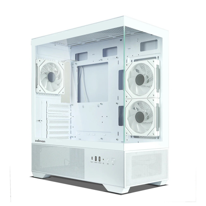 Компютърна кутия Zalman Chronix White V2 ATX, Middle Tower, 3x120mm A-RGB, USB-C, Tempered Glass - 5
