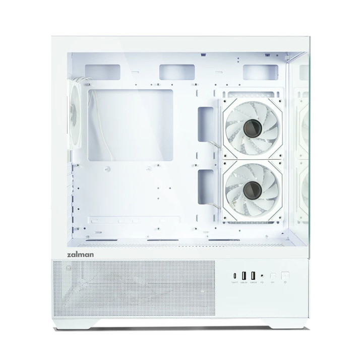 Компютърна кутия Zalman Chronix White V2 ATX, Middle Tower, 3x120mm A-RGB, USB-C, Tempered Glass - 6