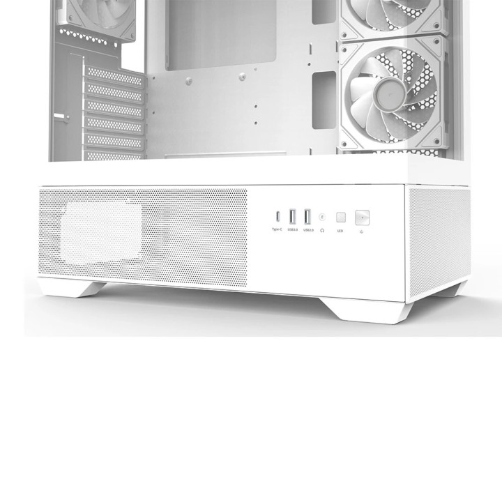 Компютърна кутия Zalman Chronix White V2 ATX, Middle Tower, 3x120mm A-RGB, USB-C, Tempered Glass - 7