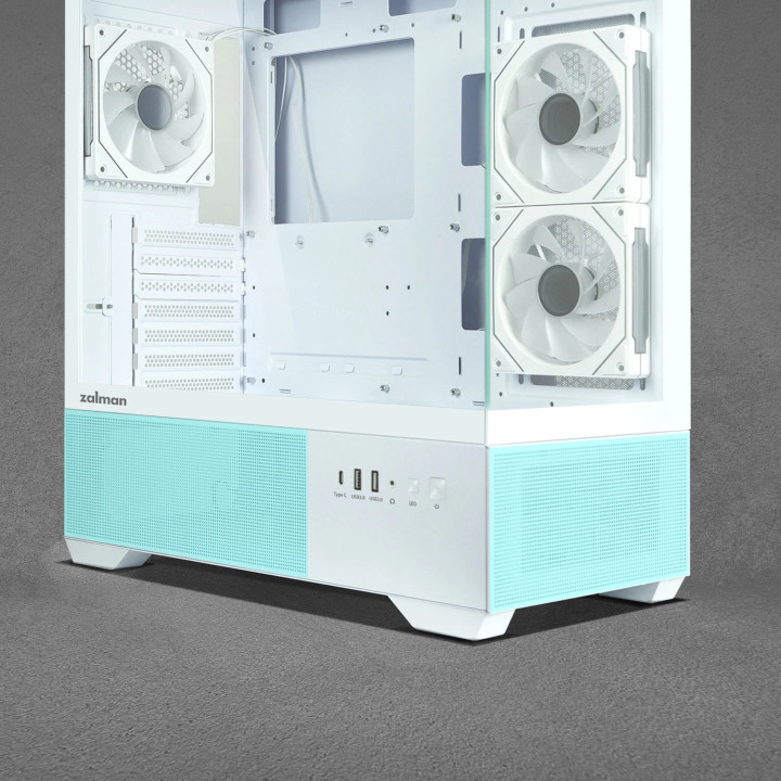 Компютърна кутия Zalman Chronix White V2 ATX, Middle Tower, 3x120mm A-RGB, USB-C, Tempered Glass - 11