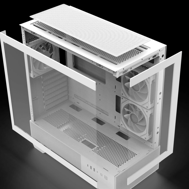 Компютърна кутия Zalman Chronix White V2 ATX, Middle Tower, 3x120mm A-RGB, USB-C, Tempered Glass - 12