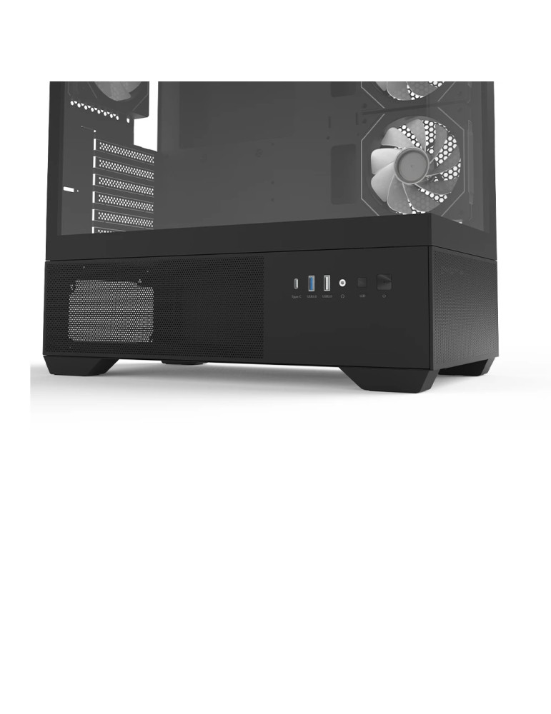 Компютърна кутия Zalman Chronix Black V2, ATX Middle Tower, Tempered Glass, 3x120mm A-RGB, USB-C - CHRONIX-BLACK-V2 - 7