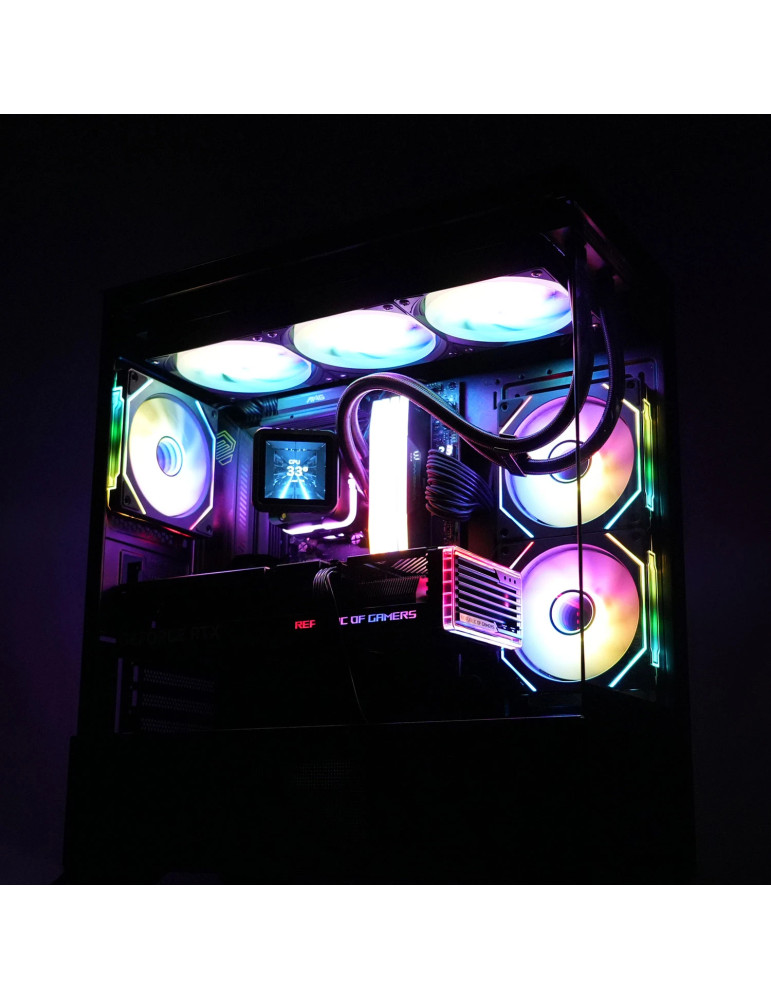 Компютърна кутия Zalman Chronix Black V2, ATX Middle Tower, Tempered Glass, 3x120mm A-RGB, USB-C - CHRONIX-BLACK-V2 - 11