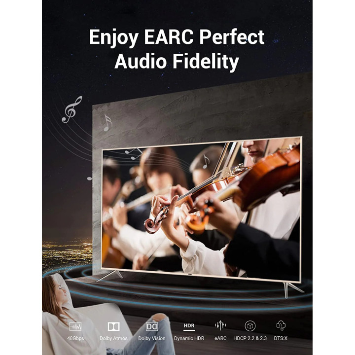 Кабел Vention HDMI v2.1 M / M 2m 8K Dolby Vision HDR - AANBH