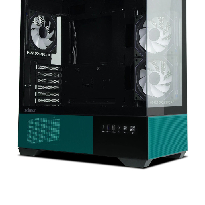 Компютърна кутия Zalman Chronix Black V2, ATX Middle Tower, Tempered Glass, 3x120mm A-RGB, USB-C - CHRONIX-BLACK-V2 - 17