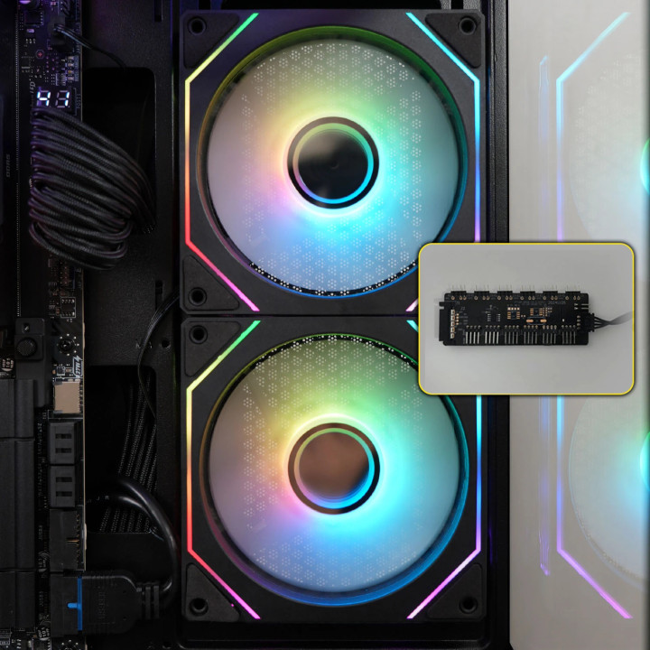 Компютърна кутия Zalman Chronix Black V2, ATX Middle Tower, Tempered Glass, 3x120mm A-RGB, USB-C - CHRONIX-BLACK-V2 - 21