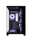 Кутия 1stPlayer MEGAVIEW MV8 Black, ATX/mATX/Mini-ITX, Middle Tower, 7x120mm A-RGB вентилатора, Tempered Glass, Черна - MV8-TP-B