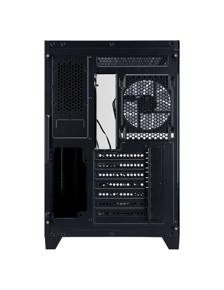 Кутия 1stPlayer MEGAVIEW MV8 Black, ATX/mATX/Mini-ITX, Middle Tower, 7x120mm A-RGB вентилатора, Tempered Glass, Черна - MV8-TP-B