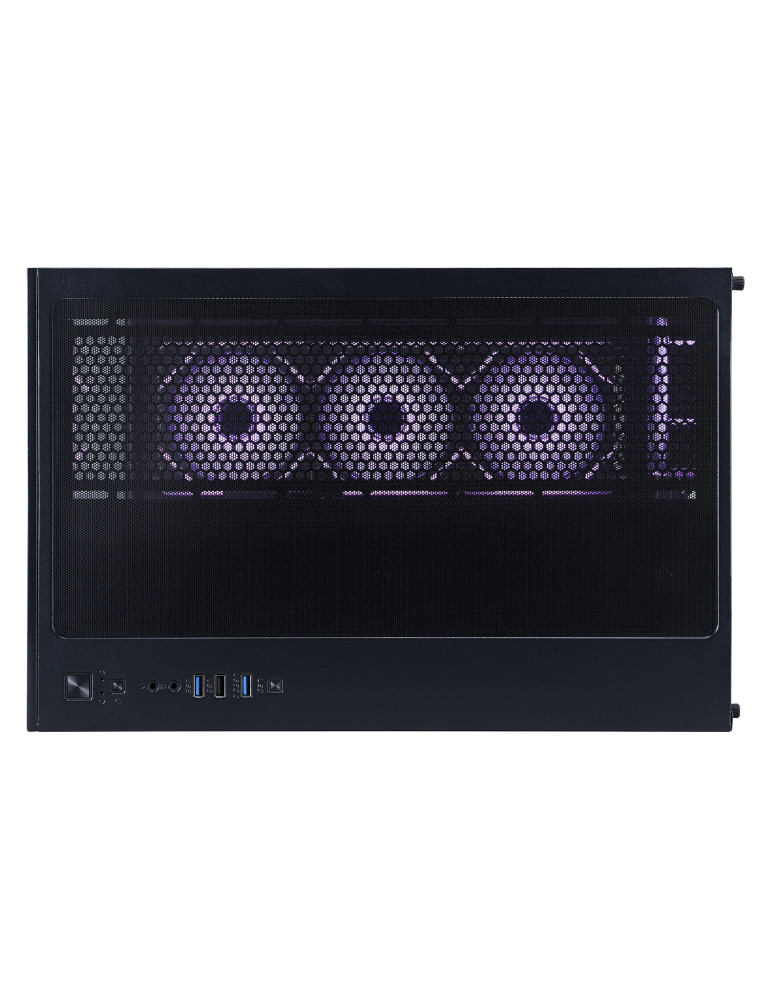 Кутия 1stPlayer MEGAVIEW MV8 Black, ATX/mATX/Mini-ITX, Middle Tower, 7x120mm A-RGB вентилатора, Tempered Glass, Черна - MV8-TP-B