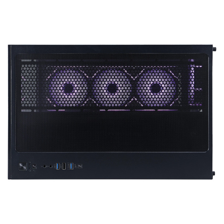 Кутия 1stPlayer MEGAVIEW MV8 Black, ATX/mATX/Mini-ITX, Middle Tower, 7x120mm A-RGB вентилатора, Tempered Glass, Черна - MV8-TP-B