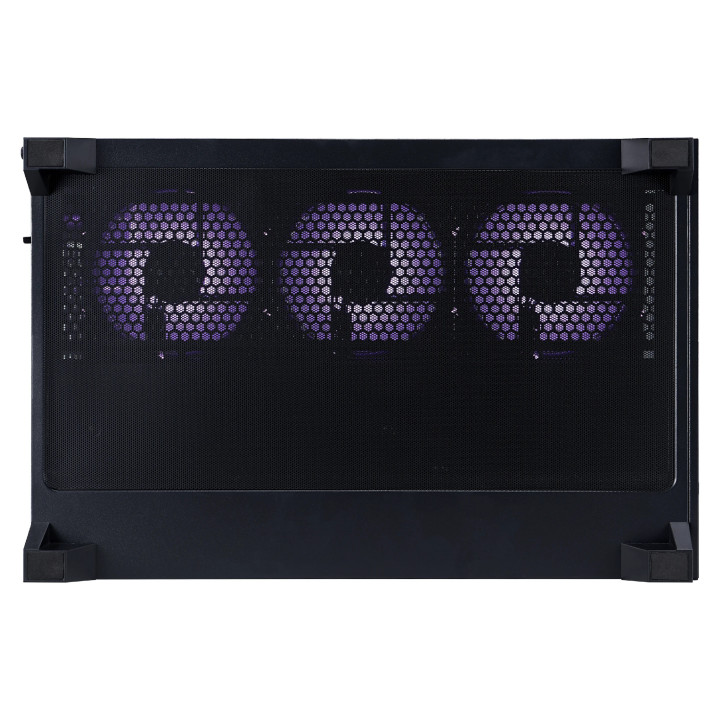 Кутия 1stPlayer MEGAVIEW MV8 Black, ATX/mATX/Mini-ITX, Middle Tower, 7x120mm A-RGB вентилатора, Tempered Glass, Черна - MV8-TP-B
