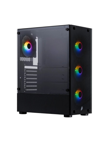 Геймърски компютър ION Fire Dancing V2-A RGB с процесор AMD Ryzen 5 7400, видео карта adeon RX 7600 8GB GDDR6, RAM памет 16GB(2x8GB) DDR5 5200MHz, SSD 512GB M.2 2280 PCI-e 3.0 x4 NVMe