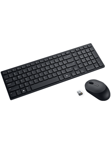 Bluetooth комплект клавиатура и мишка Dell KM555, безжична, Bluetooth/RF, Full-Size QWERTY, оптична мишка, черна - KM555 - 1