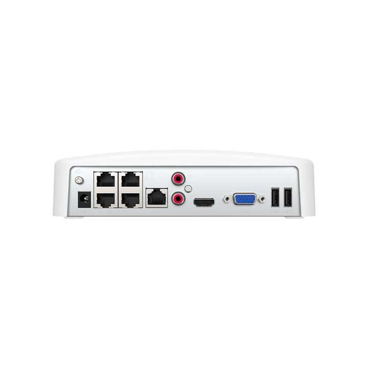 Видеорекордер TENDA N6P-4H, 4-канален видео запис, 4x PoE портове, до 10TB HDD, HDMI/VGA изход - 6932849434583 - 2