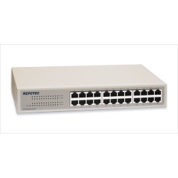 Суич Repotec RP-1724DR/L, 24x 10/100Mbps, 19" rack mount - RP-1724DR/L - 1