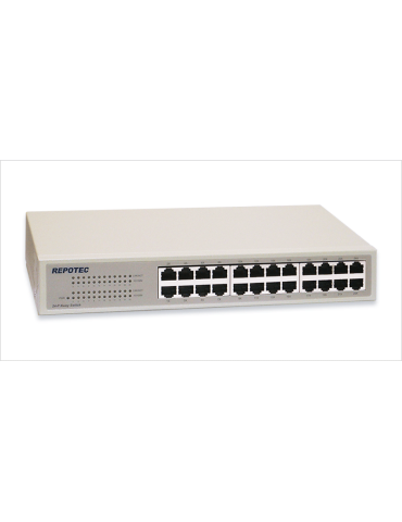 Суич Repotec RP-1724DR/L, 24x 10/100Mbps, 19" rack mount - RP-1724DR/L - 1