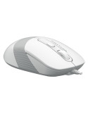 Мишка A4TECH FM10, USB, Оптичен сензор, 1600 DPI, 4 бутона, Бяла - FM10 WHITE - 2