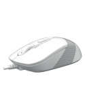 Мишка A4TECH FM10, USB, Оптичен сензор, 1600 DPI, 4 бутона, Бяла - FM10 WHITE - 3
