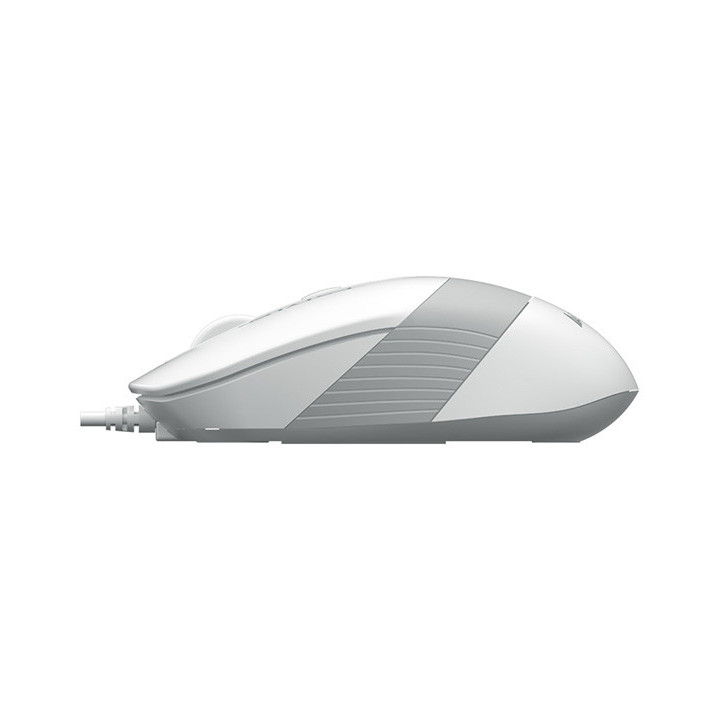 Мишка A4TECH FM10, USB, Оптичен сензор, 1600 DPI, 4 бутона, Бяла - FM10 WHITE - 4