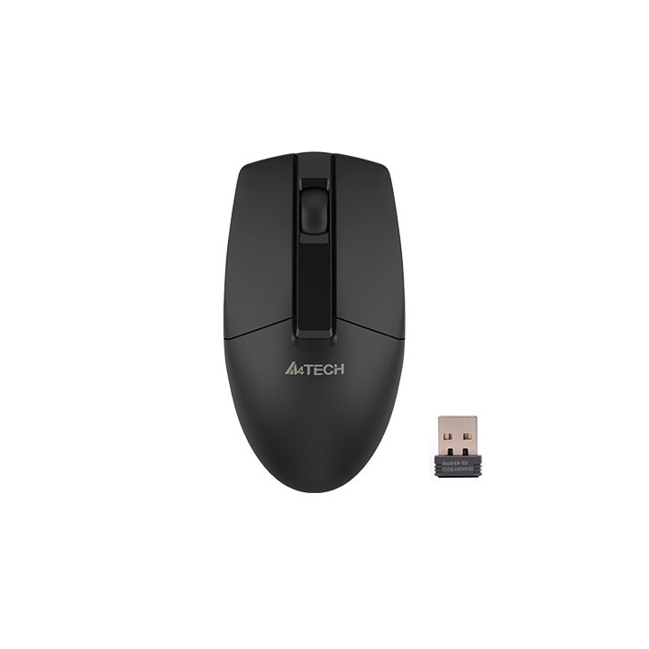 Безжична мишка A4TECH G3-330N V-TRACK, Оптична, 1200 DPI, 3 бутона - A4-MOUSE-G3-330N-BLACK - 1
