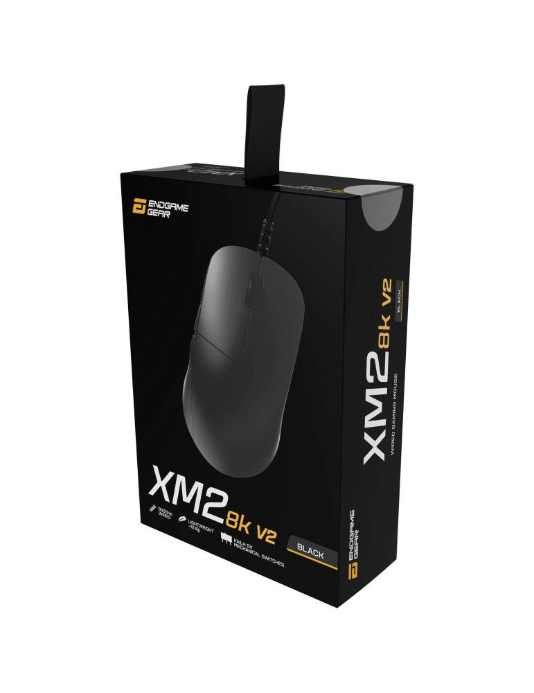 Професионална геймърска мишка Endgame Gear OP1 8K v2, Геймърска, Оптична, PAW3950, 30000 DPI, 8000Hz, 51.5g - EGG-XM2-8K-V2-BLK 