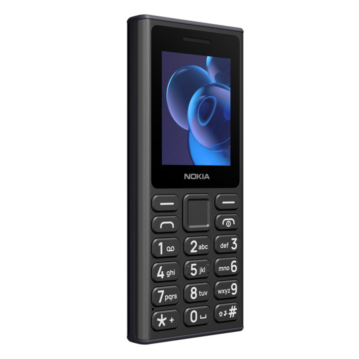 Телефон Nokia 110 DS, 1.8" QVGA, Dual SIM, 4MB RAM/4MB ROM, microSD до 32GB, 1000mAh, IP54, черен - SP01Z07Z2072Y - 1