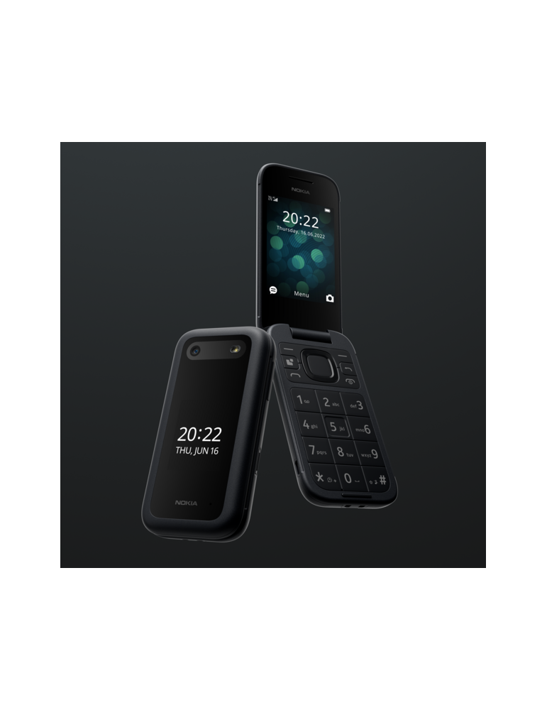Телефон NOKIA 2660 DS, 2.8" QVGA 240x320, Unisoc T107, 48MB RAM, 128MB ROM, Dual SIM, 1450mAh, S30+ - 1GF011DPA1A01 - 2
