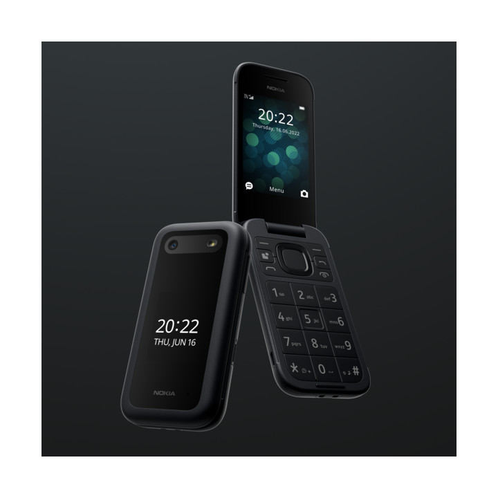 Телефон NOKIA 2660 DS, 2.8" QVGA 240x320, Unisoc T107, 48MB RAM, 128MB ROM, Dual SIM, 1450mAh, S30+ - 1GF011DPA1A01 - 2